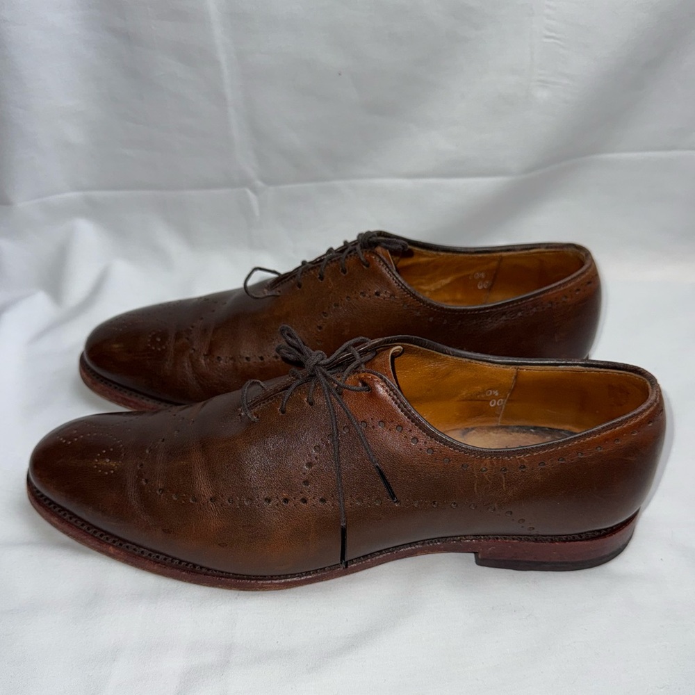 Allen Edmonds Fairfax men’s brown leather wholecut dress oxfords Shoes size 10.5
